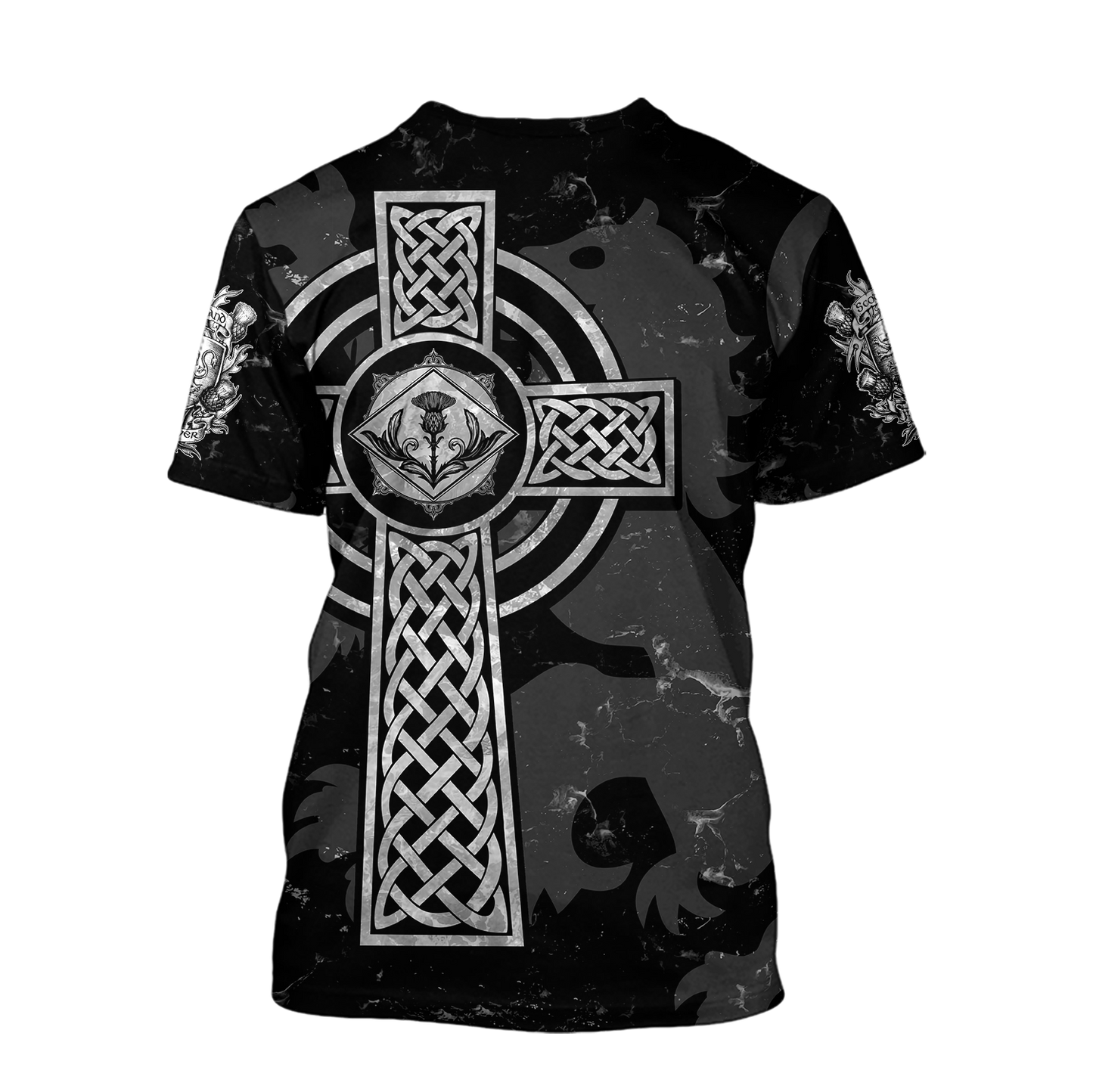 Scottish St-Andrew Thristle Celtic Cross grey ver2 Hoodie AZ210207 - Amaze Style™-Apparel