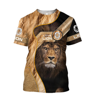 Love Lion 3D all over printed shirts  for men and women