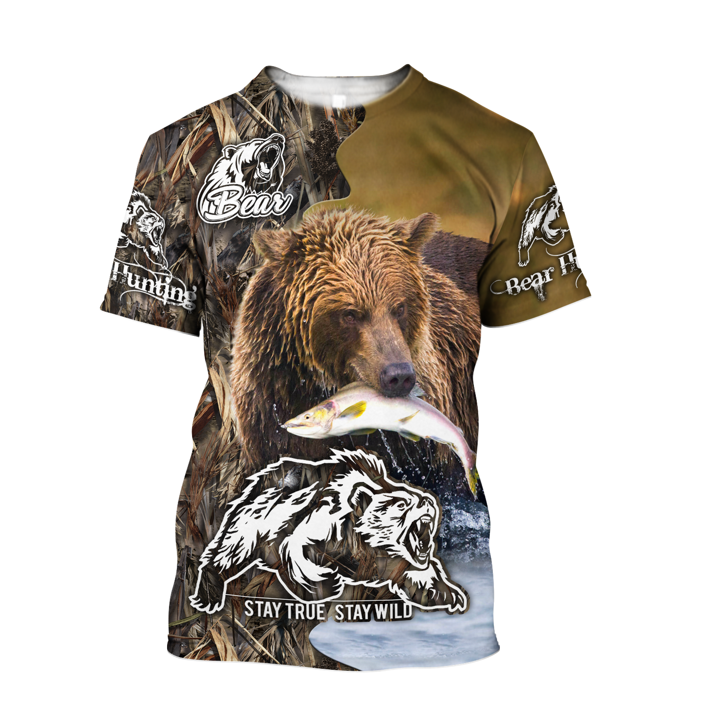 Predatory bears camo 3D all over printer shirts for man and women Pi211201 PL - Amaze Style™-Apparel