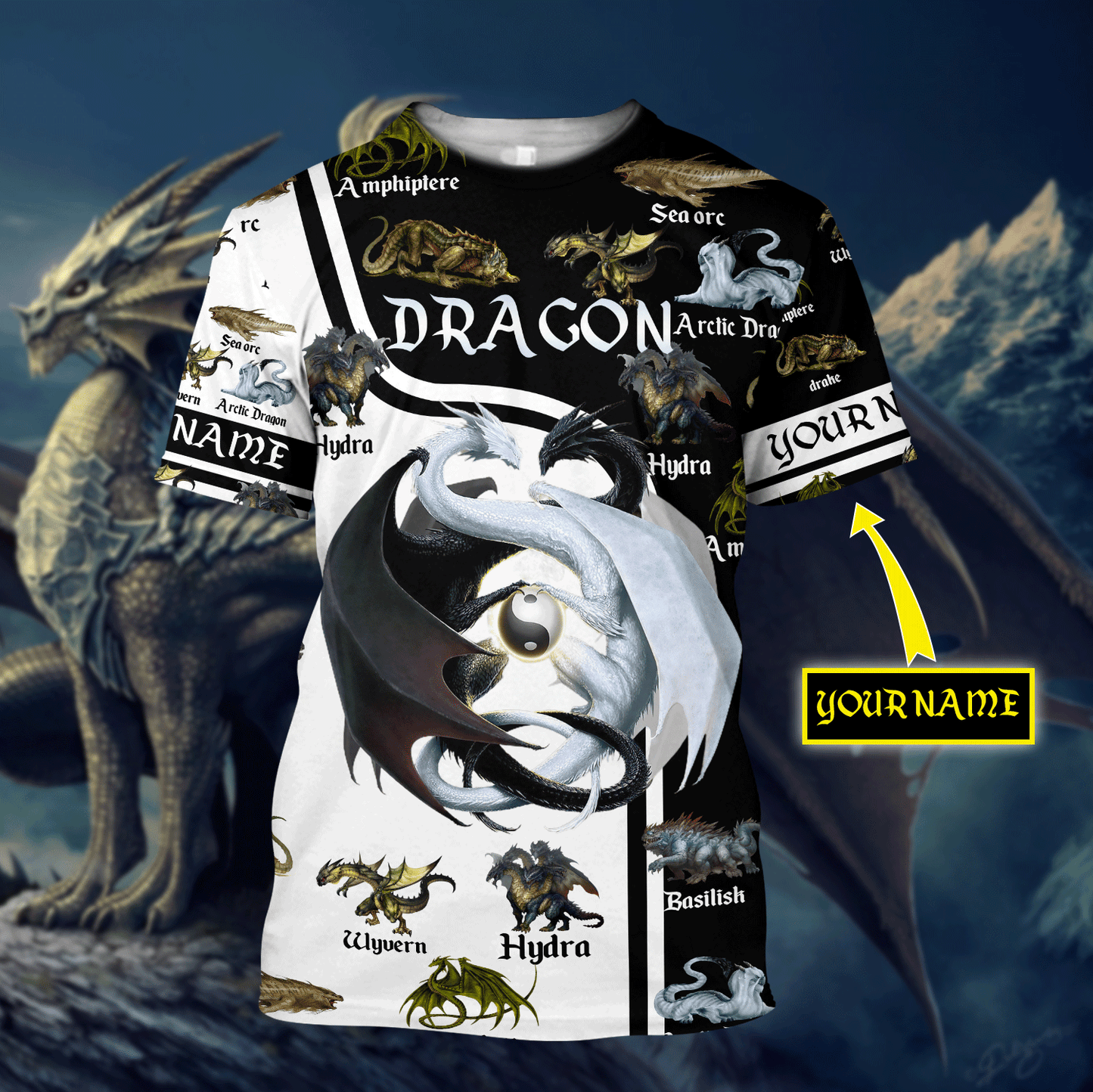 Dragon 3D All Over Printed Shirts For Men and Women VP21102004