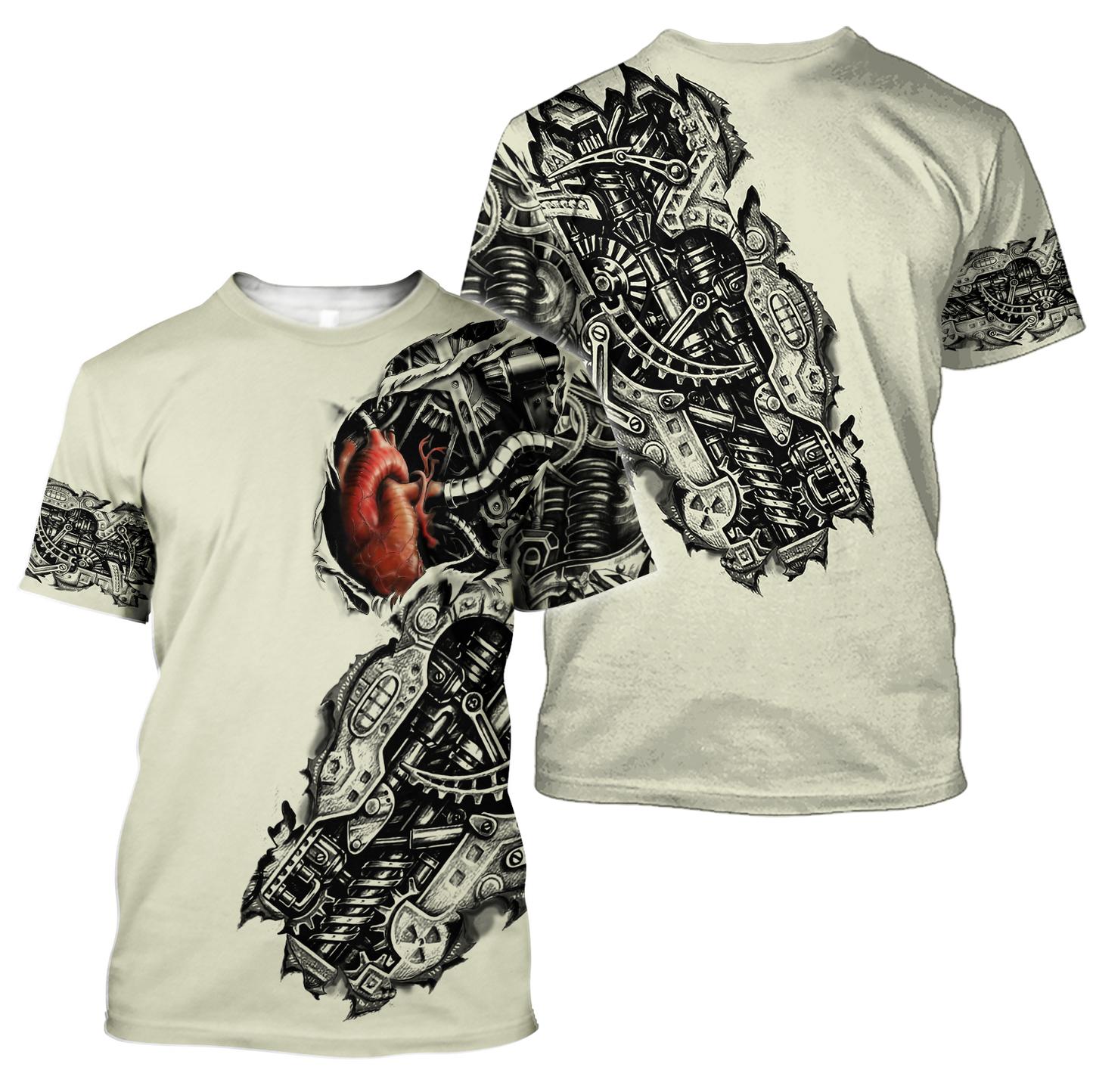Mechanic Metal Tattoo 3D All Over Printed Shirts HAC180502 - Amaze Style™-Apparel