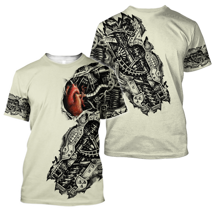 Mechanic Metal Tattoo 3D All Over Printed Shirts HAC180502 - Amaze Style™-Apparel