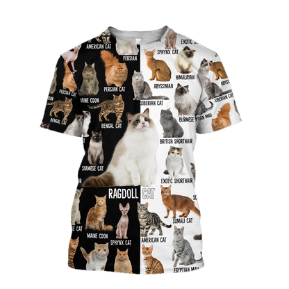 Love Cat Breeds World premium hoodie sweatshirt