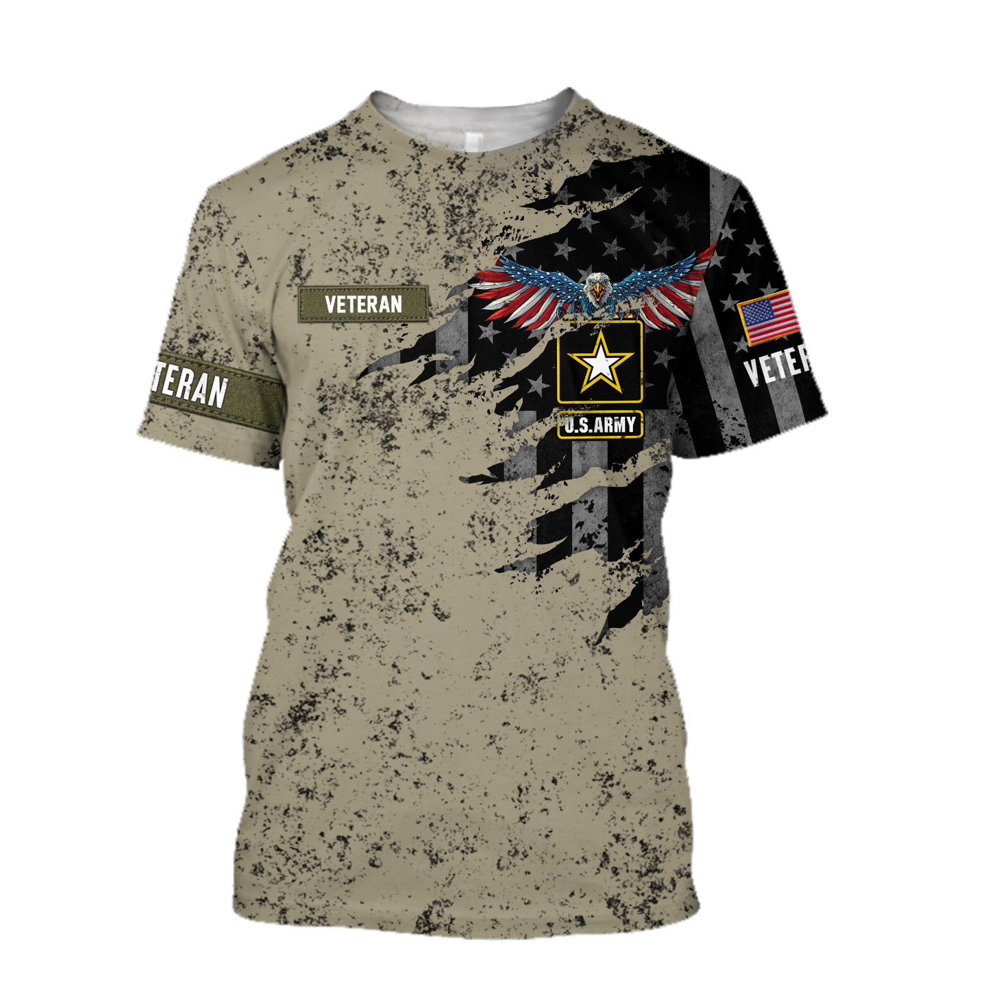 Veteran US Army Eagle in my heart 3D shirts for men and women Proud Military