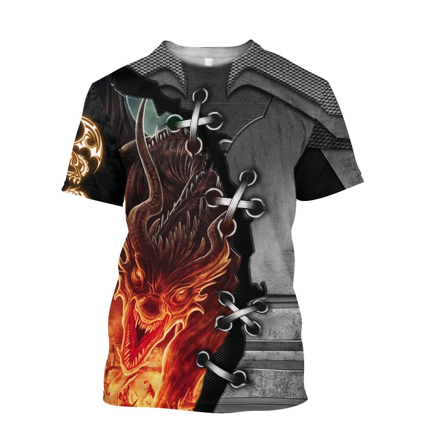 3D Tattoo and Dungeon Dragon Hoodie HAC111201-Apparel-NM-T-shirt-S-Vibe Cosy™