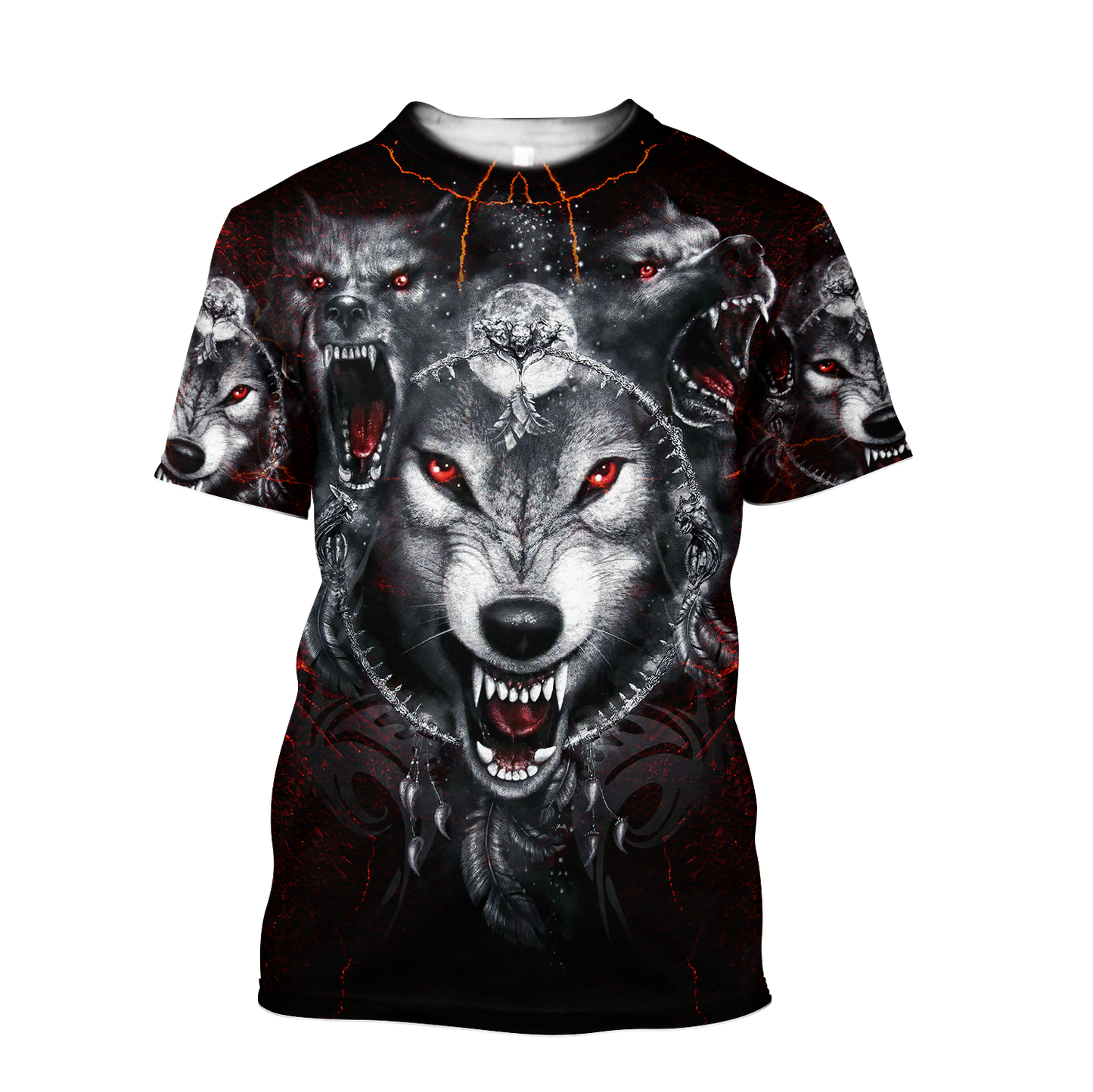 All Over Printed Wolf Hoodie MEI09102003-MEI