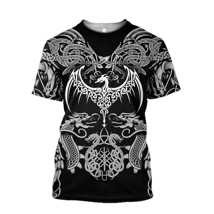 Celtic Dragon Tattoo Art 3D All Over Printed Shirts Hoodie AZ020101 - Amaze Style™-Apparel