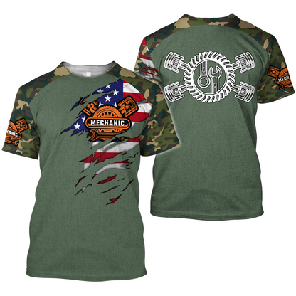 Mechanic Camo 3D All Over Printed Hoodie For Men and Women TN