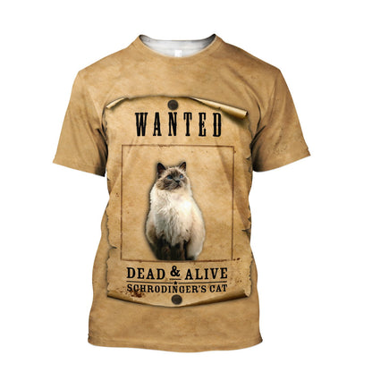 Ragdoll Schrödinger's cat 3D All Over Printed Shirts For Men and Women