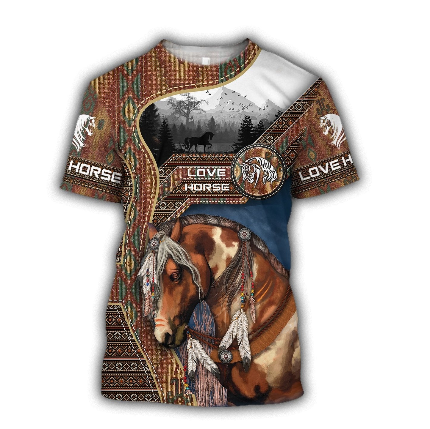Native Horse 3D All Over Printed Shirts TR130502 - Amaze Style™-Apparel