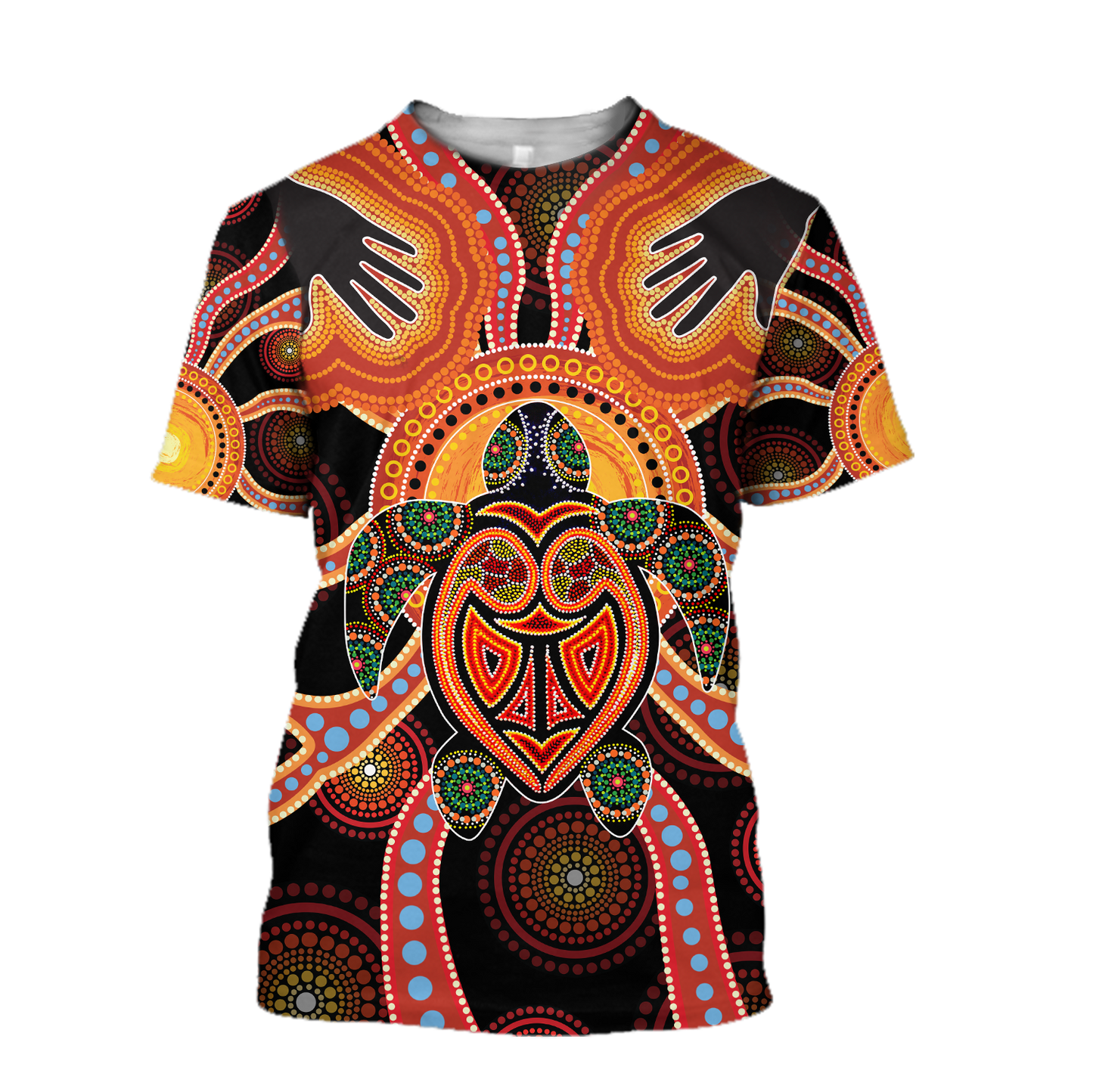 Aboriginal Turtle Touch the Sun Bedding Set, Australia Indigenous Painting Art shirts for men and women