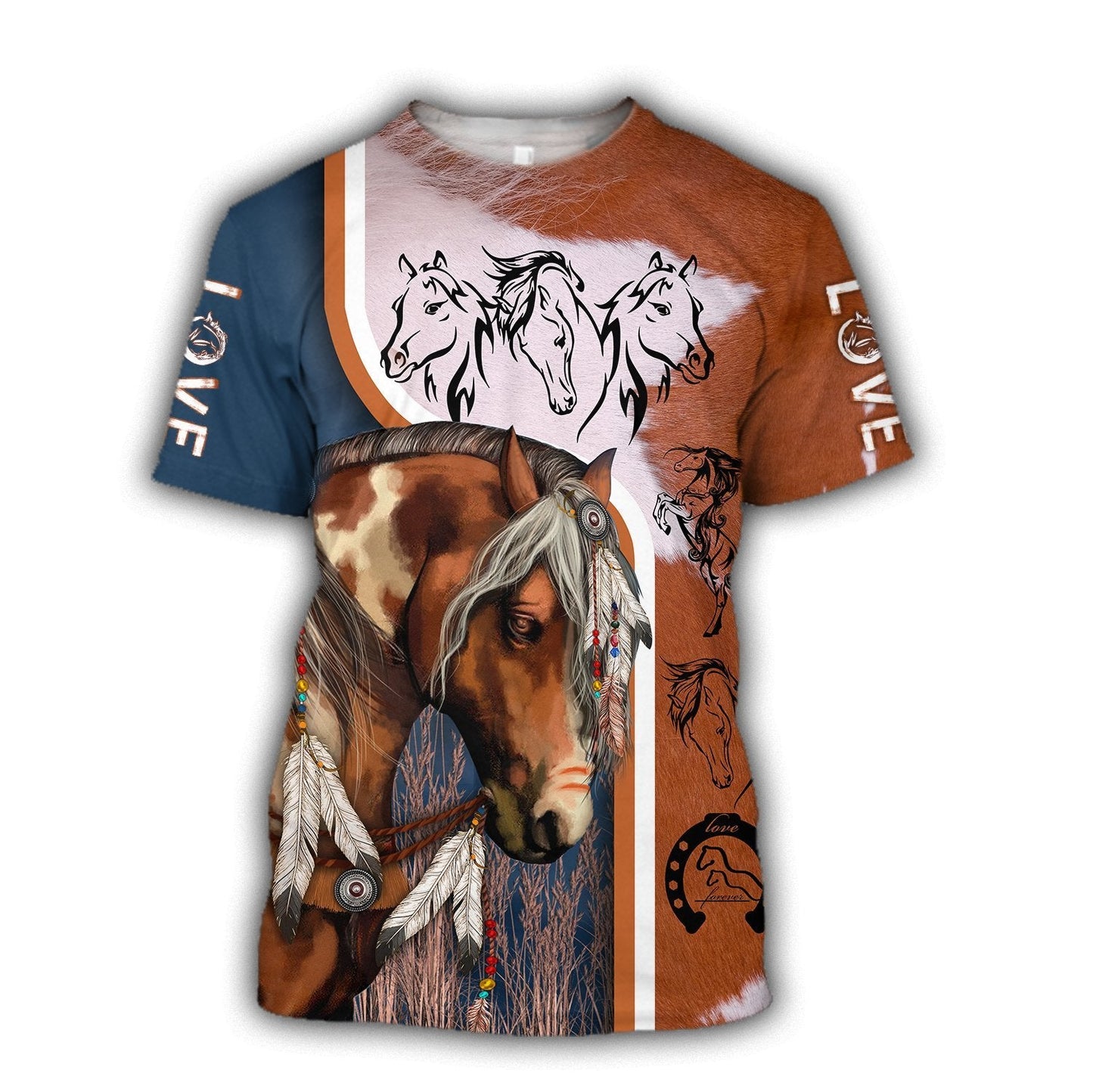 Love Horse 3D All Over Printed Shirts For Men And Women TR2404207 - Amaze Style™-Apparel