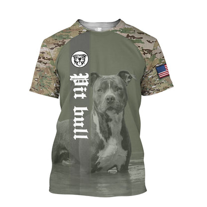 Pit Bull Camo Hoodie Shirt for Men and Women TN04102003