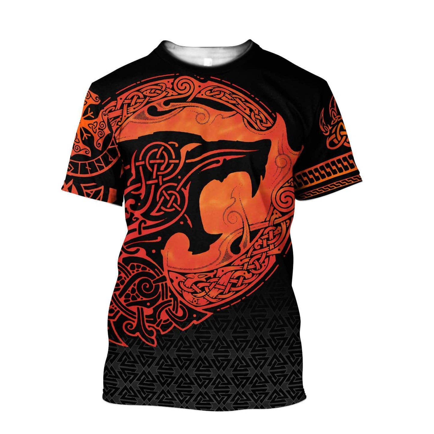 Fenrir Viking 3D Tattoo Over Printed Hoodie for Men and Women-ML