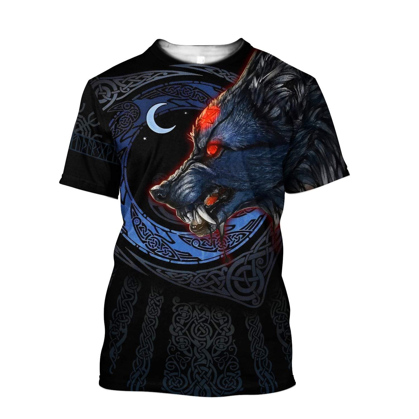 Fenrir Viking Wolf 3D Over Printed Hoodie for Men and Women-ML