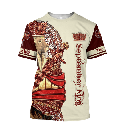 September King Lion 3D All Over Printed Unisex Shirts