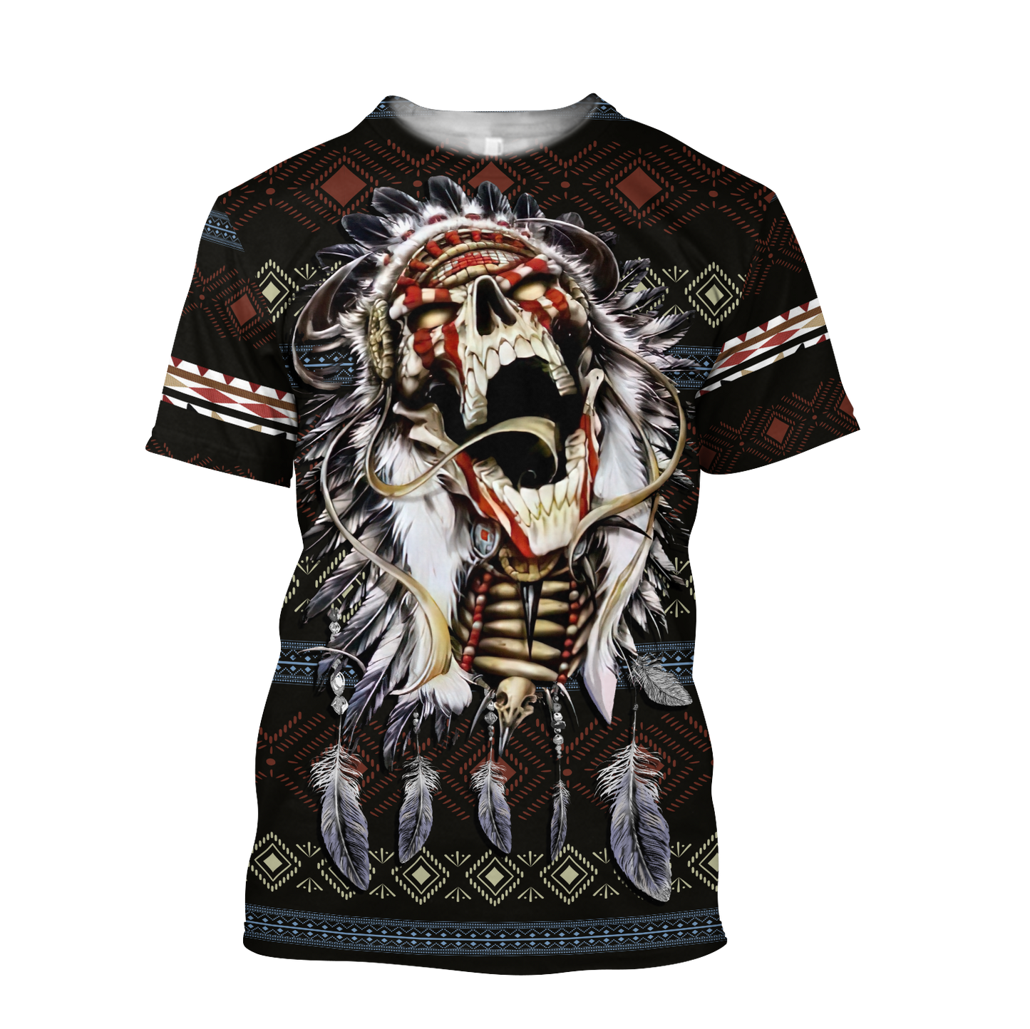 Love skull native 3D all over printed for man and women QB06122002