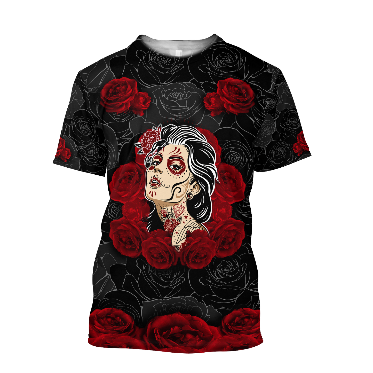 Love Rose And Skull 3D all over for man and women QB05122001 - Amaze Style™-Apparel