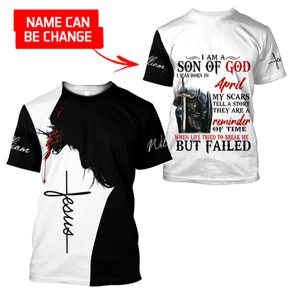 April Guy - Son of God Custome Name 3D All Over Printed Hoodie