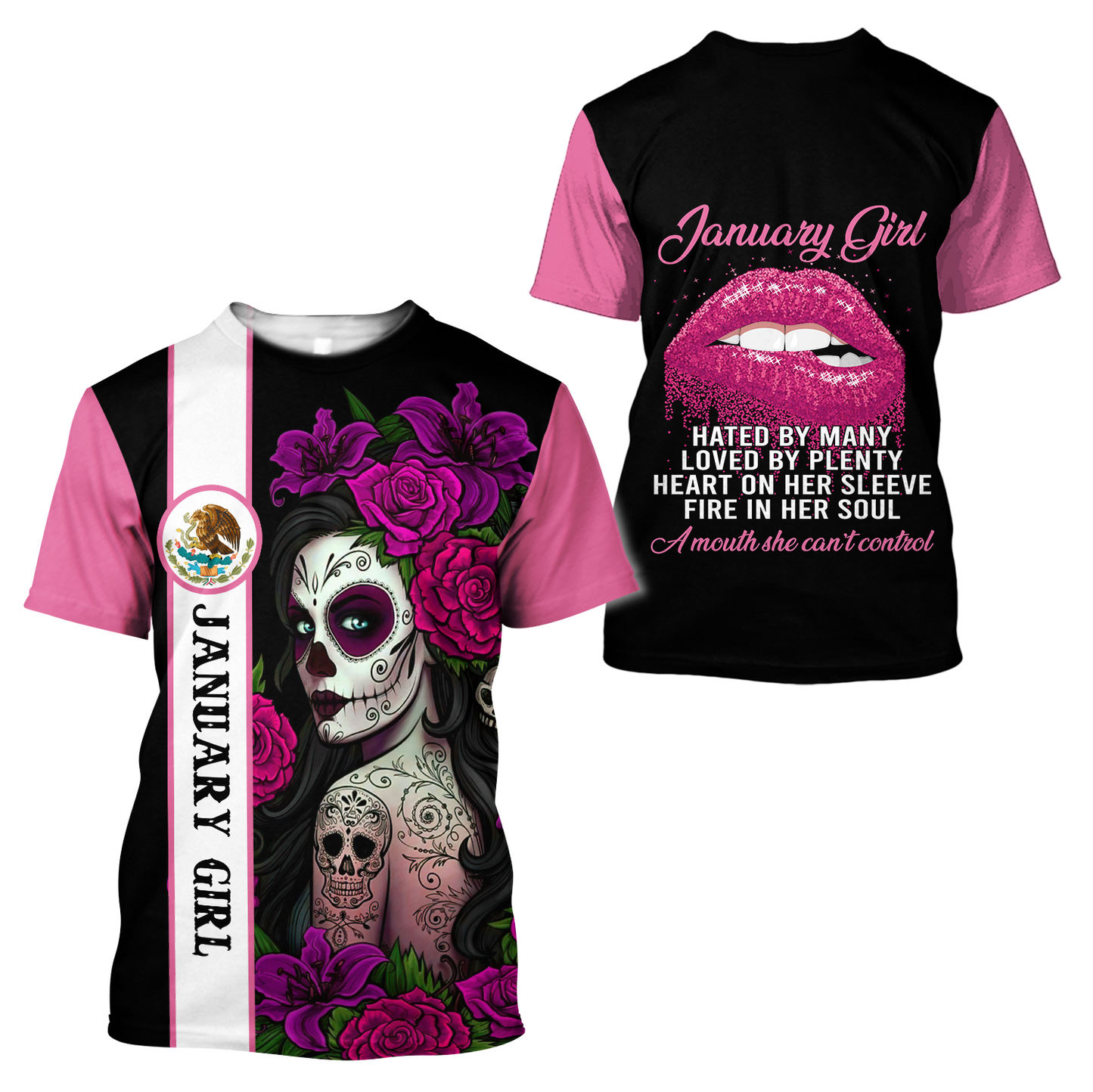 January Girl Customize Name 3D All Over Printed Shirts For Women MH10112001