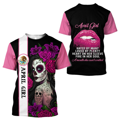 April Girl Customize Name 3D All Over Printed Hoodie