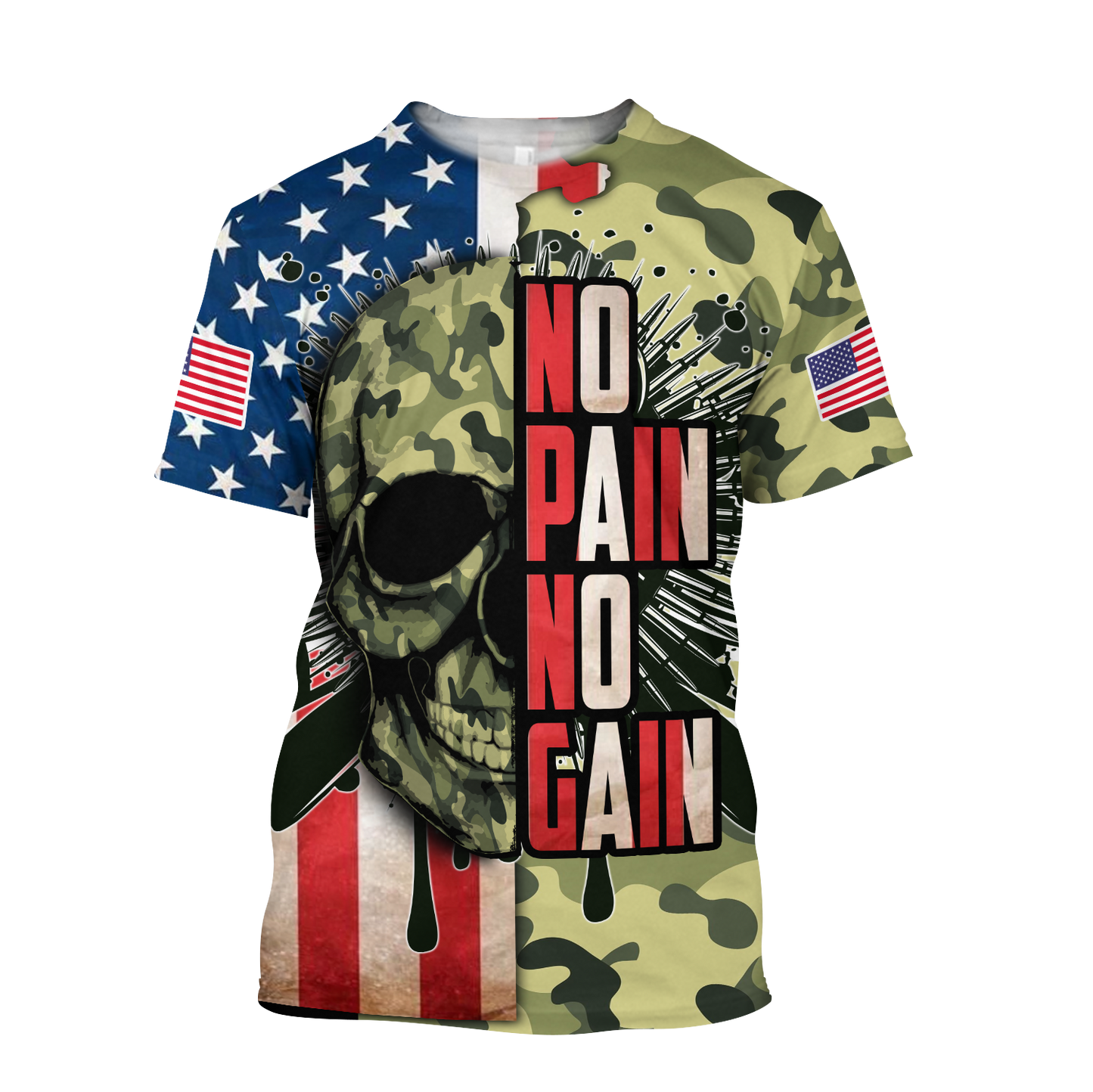 Skull Camo army 3D all over printed for man and women QB05312001