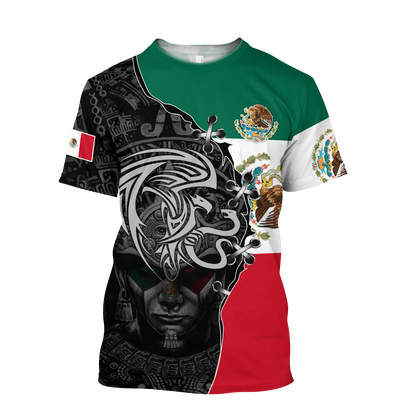Mexico Aztec 3D All Over Printed Shirts For Men and Women