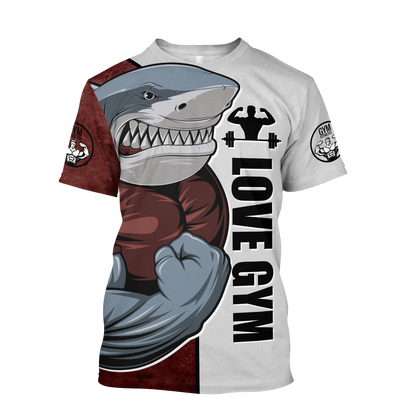 Premium Gym Shark 3d All Over Printed