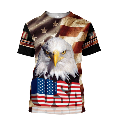 Eagle USA Flag 3D All Over Printed Shirts For Men & Women - Amaze Style™-Apparel