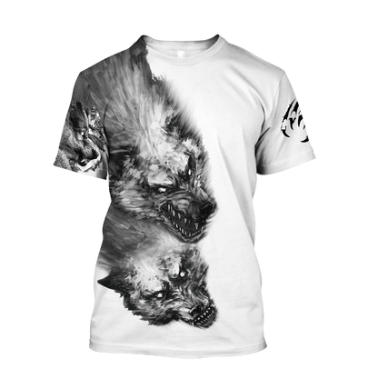 Tattoo Wolf 3D All Over Printed Hoodie For Men and Women MH2310202ST