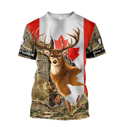 Deer Hunting Canada 3D All Over Printed Shirts For Men HHT31082001-LAM