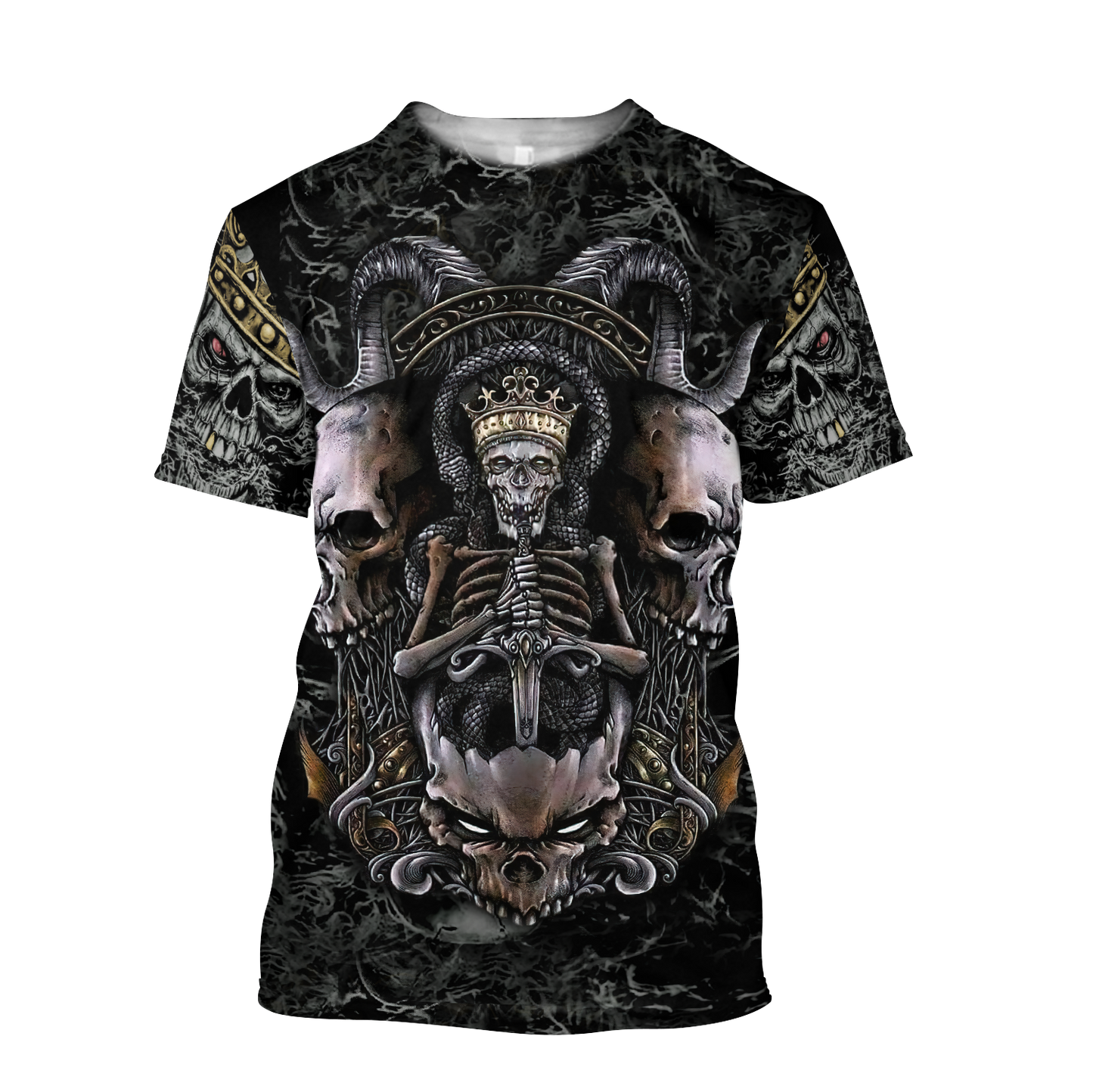 Premium Unisex All Over Printed Skull King Shirts MEI