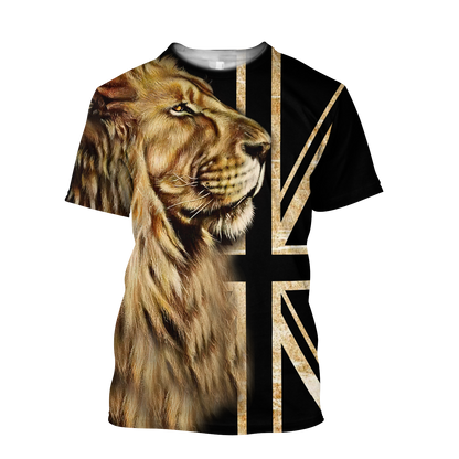 3D England One Nation Under God Over Printed Shirt for Men and Women