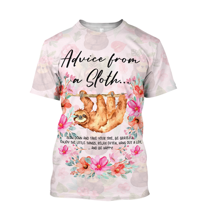 All Over Printed Advice From A Sloth HHT04092009-MEI