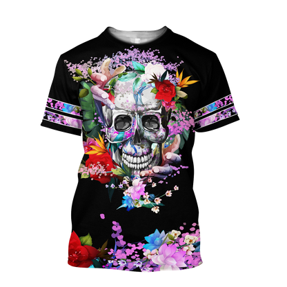 Rose Love Skull 3D all over printed for man and women QB05252003 - Amaze Style™-Apparel
