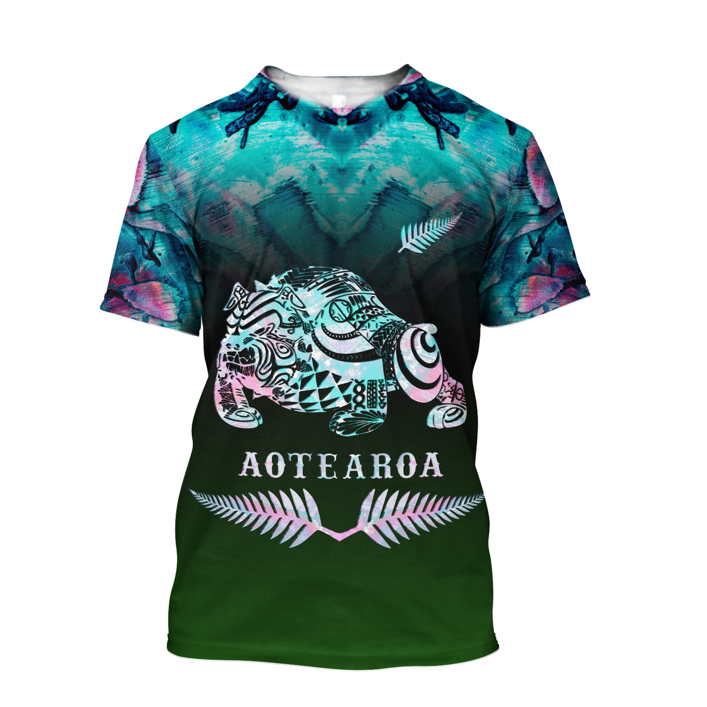 New zealand maori bulldog tattoo paua 3d all over printed shirt and short for man and women