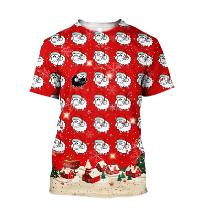 Sheep Lover Merry Christmas 3D All Over Printed Shirts For Men And Woman