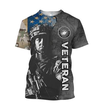 All Over Printed U.S Marine Corps Veteran Hoodie HHT31082003-MEI