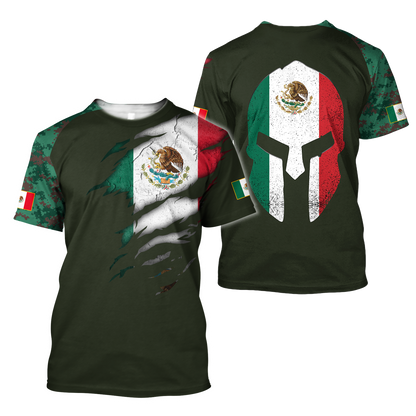 Mexico Coat Of Arm 3D All Over Printed Shirts DQB10142002