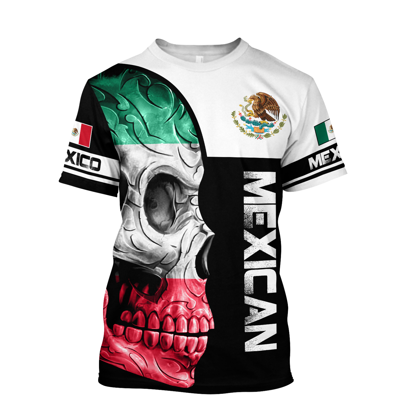 Mexican Skull 3D All Over Printed Unisex Shirts