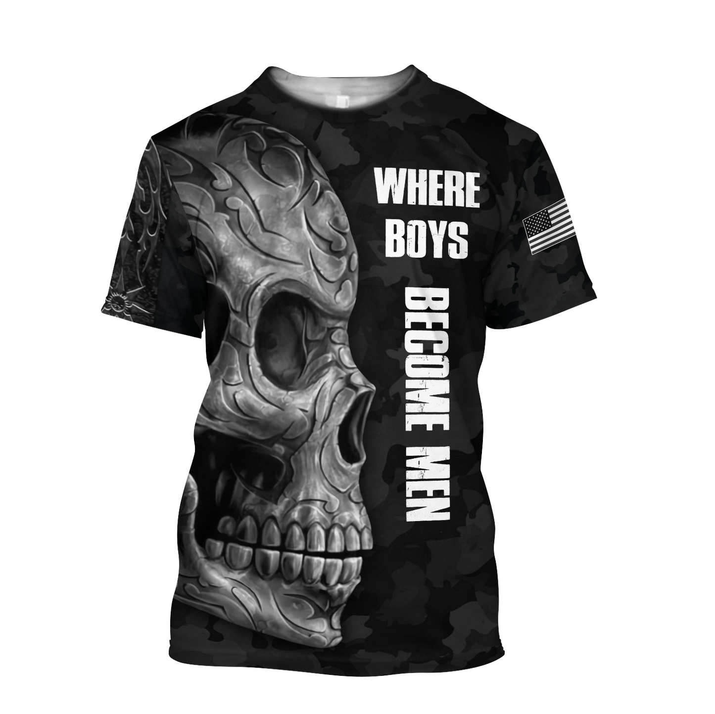 Love Skull tattoos balck 3D all over printed for man and women QB06062002