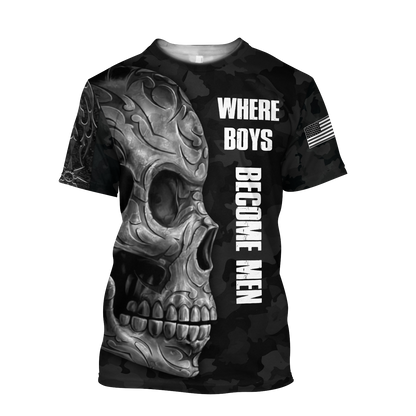Love Skull tattoos balck 3D all over printed for man and women QB06062002