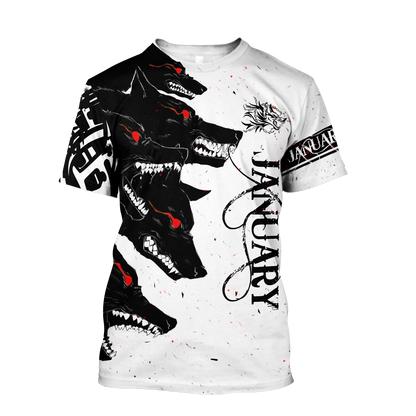 The Dark Wolf January 3D All Over Printed Unisex Deluxe Hoodie ML