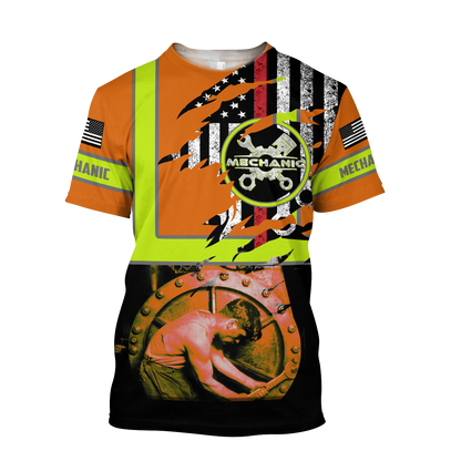 All Over Printed Mechanic Hoodie For Men and Women TN