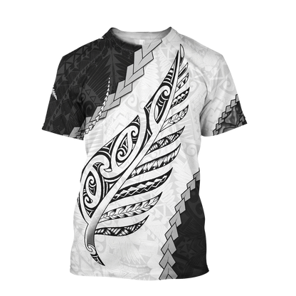 Paua Shell Maori Silver Fern New Zealand 3D Unisex Hoodie