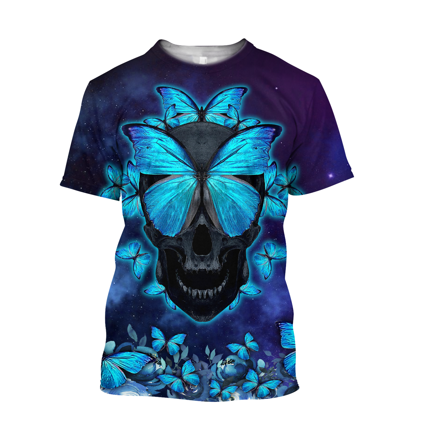 Butterfly Love Skull red 3D all over printed for man and women QB06052001