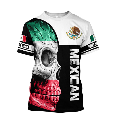 Mexican Skull 3D All Over Printed Unisex Shirts