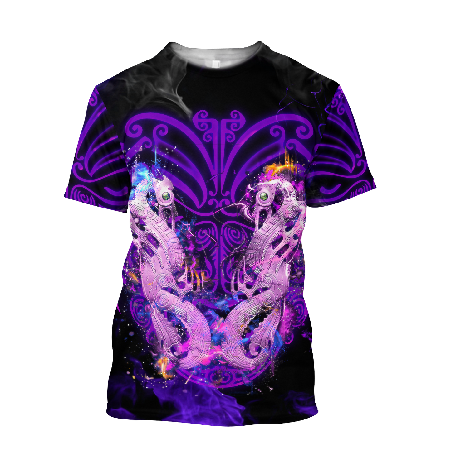 Maori moko manaia new zealand 3d all over printed shirt and short for man and women MH0407201