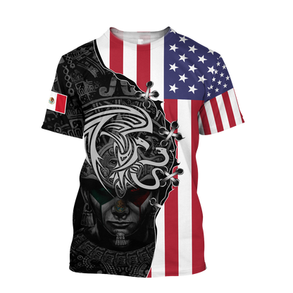 Mexico- US 3D All Over Printed Shirts For Men and Women