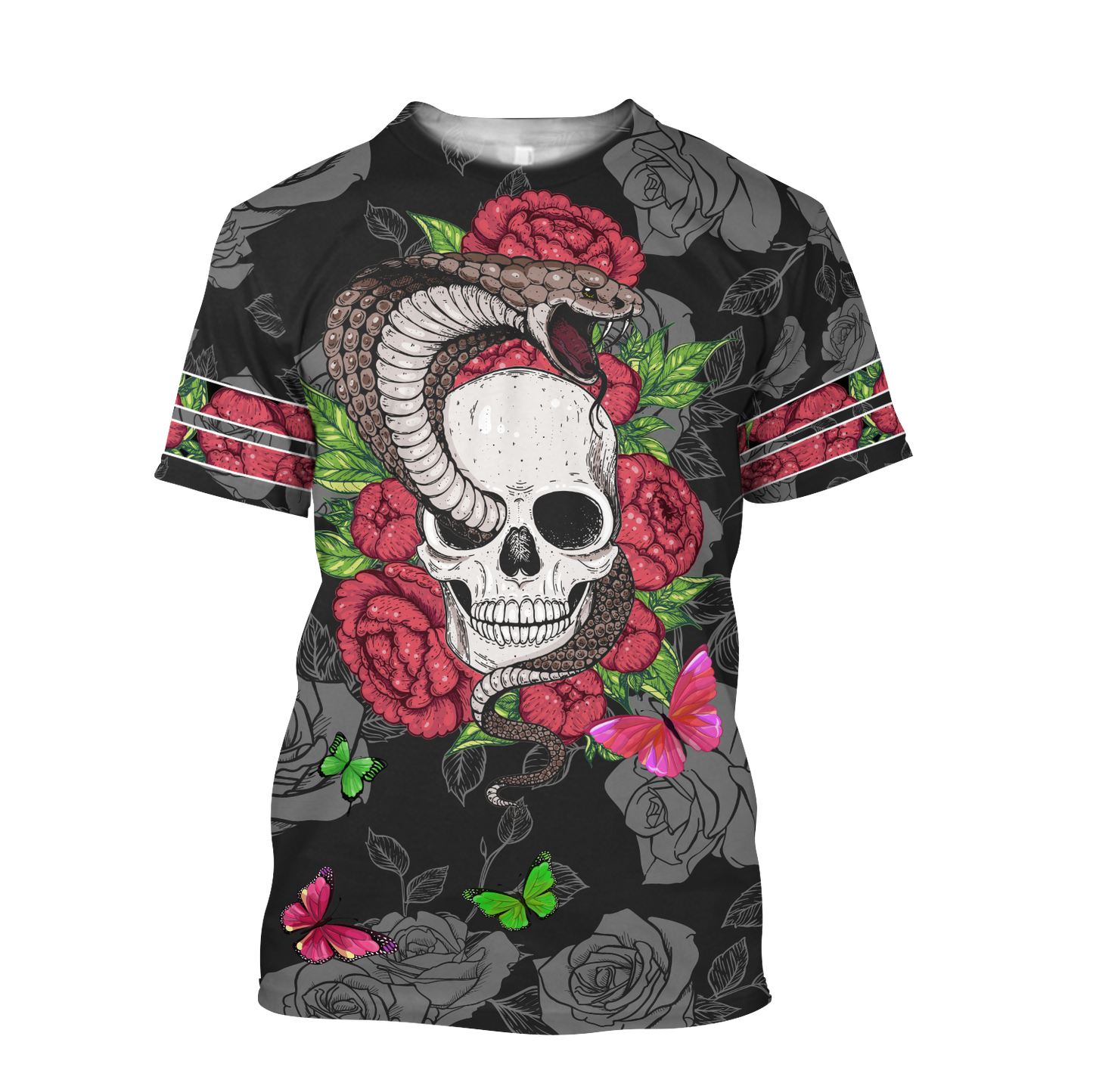 Snake love Skull red 3D all over printed for man and women QB05312003
